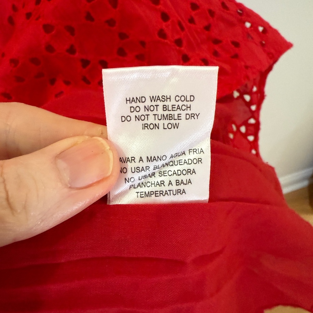 Tuckernuck HYACINTH HOUSE Red Eyelet Tryall Midi Dress - Picture 9 of 11